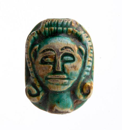 Egyptian Faience Scaraboid Amulet ... 