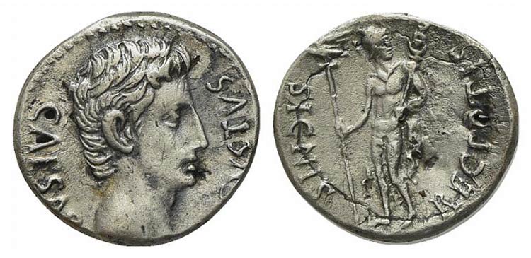 Augustus (27 BC-AD 14), Fourrèe ... 