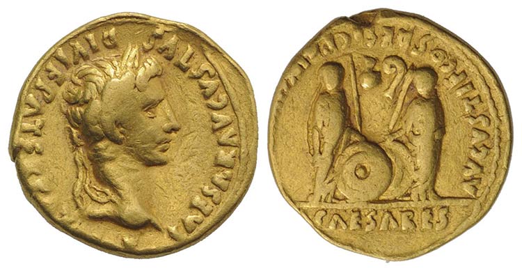 Augustus (27 BC-AD 14). AV Aureus ... 