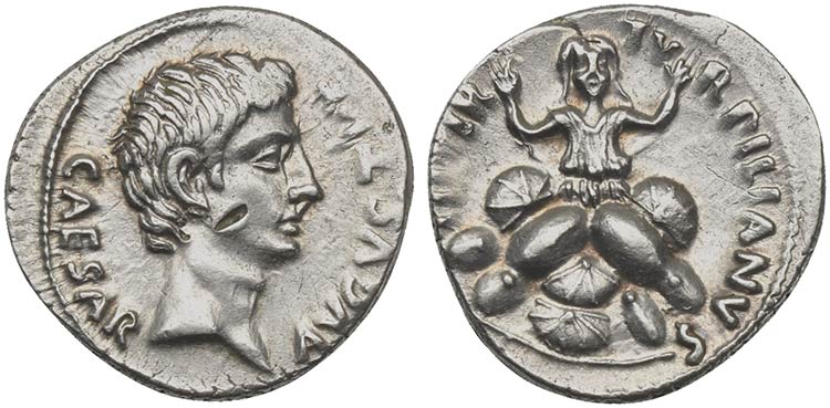Augustus (27 BC-AD 14), Denarius, ... 