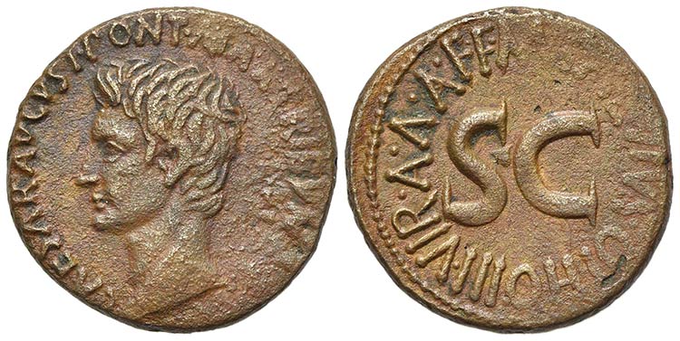 Augustus (27 BC-AD 14), As, Rome; ... 