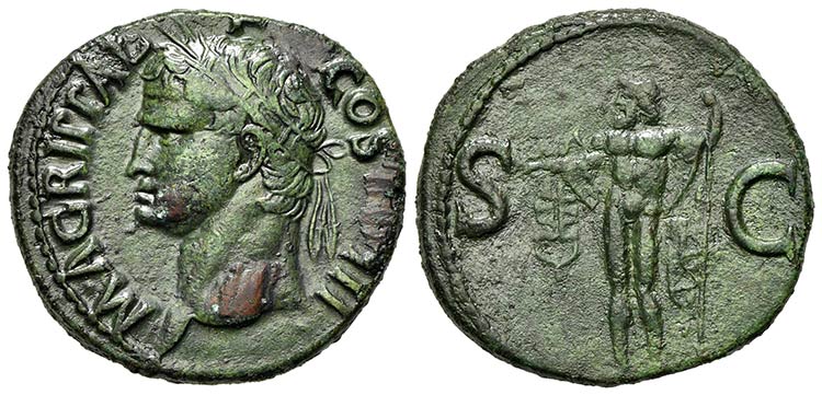 Agrippa (died 12 BC), As struck ... 