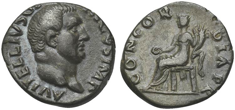 Vitellius (AD 69), Denarius, Rome, ... 