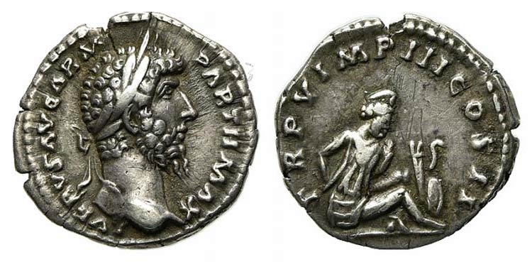 Lucius Verus (161-169), Denarius, ... 