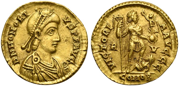 Honorius (393-423), Solidus, ... 