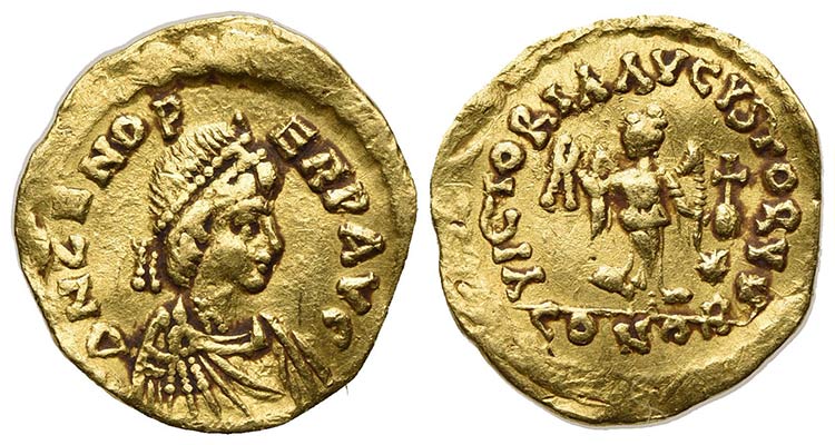 Zeno (474-475), Tremissis, ... 