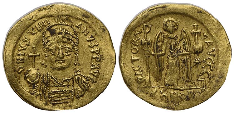 Justinian I (527-565); AV Solidus ... 
