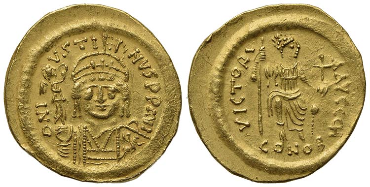 Justin II (565-578); AV Solidus (g ... 