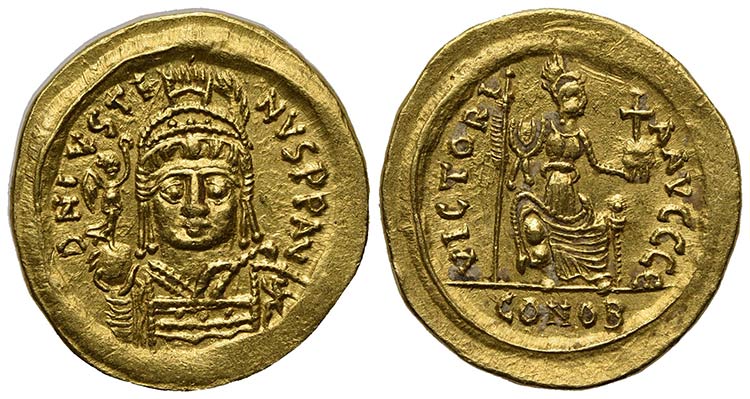Justin II (565-578); AV Solidus (g ... 