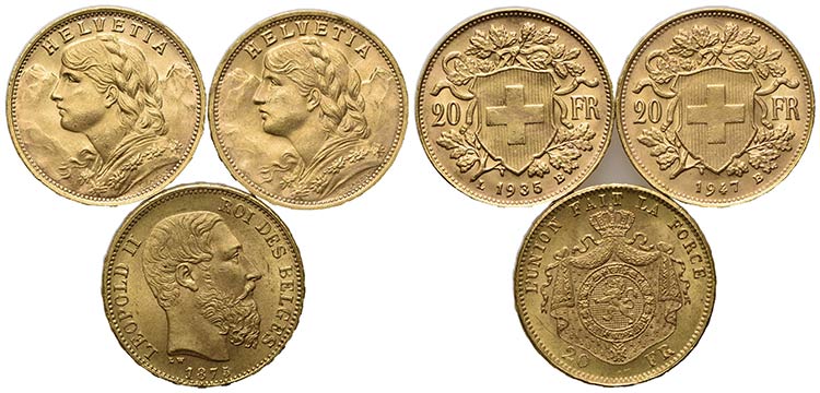 Lot of 3 World AV coins, including ... 