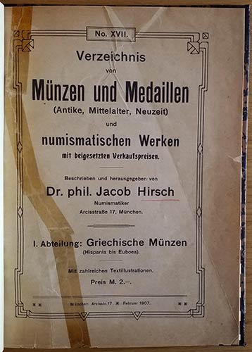 HIRSCH JACOB – Munchen No. XVII ... 