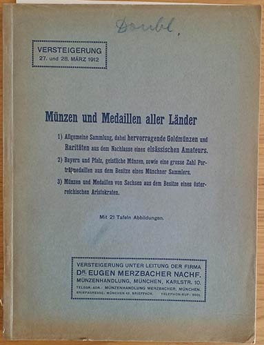 Merzbacher E. Munzen und Medaillen ... 