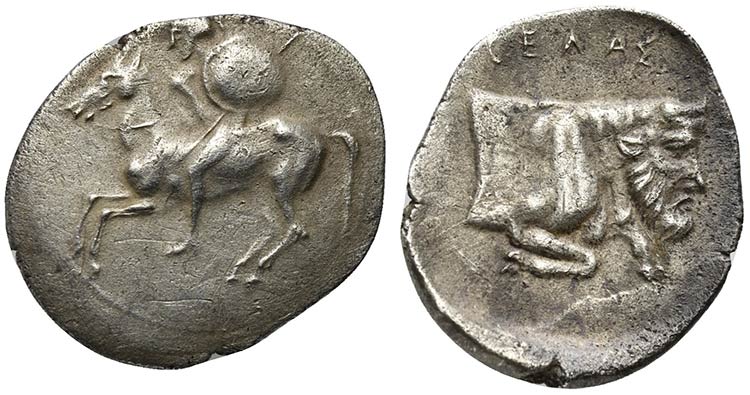 Sicily, Gela, Litra, ca. 430-425 ... 