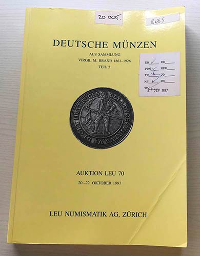 Leu Numismatik Auktion 70 Deutsche ... 