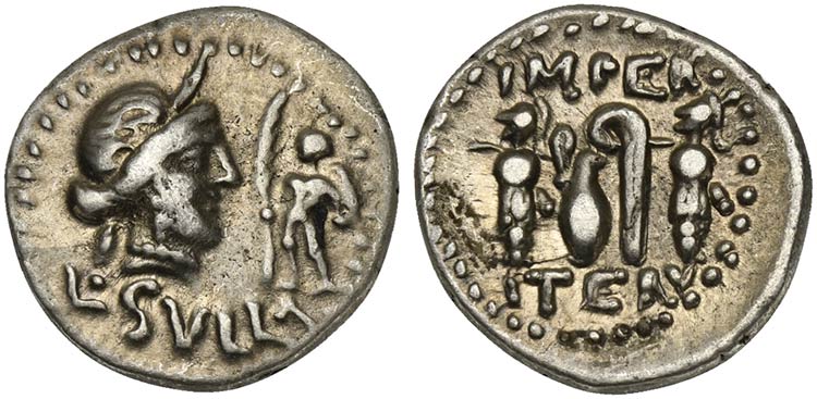L. Sulla, Denarius, military mint, ... 