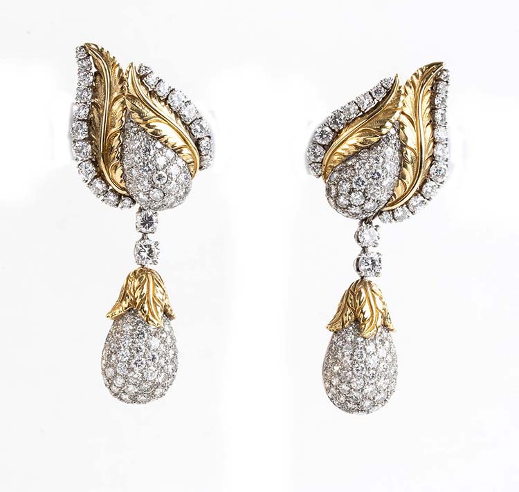Separable diamonds gold earrings  ... 