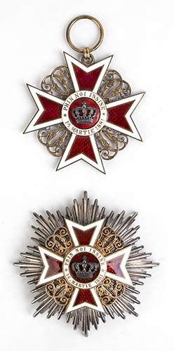 Romania, Order of the crown, brest ... 