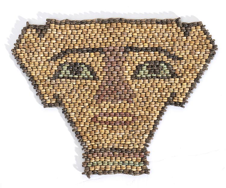 EGYPTIAN MASK IN FAIENCE BEADS ... 