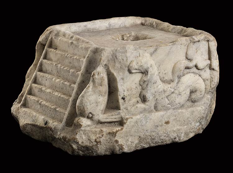 ROMAN MARBLE MODEL OF A TEMPLE ... 