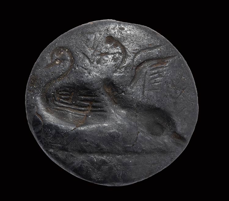 A minoan hematite engraved seal. ... 