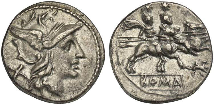 Gryphon series, Denarius, Rome, ... 
