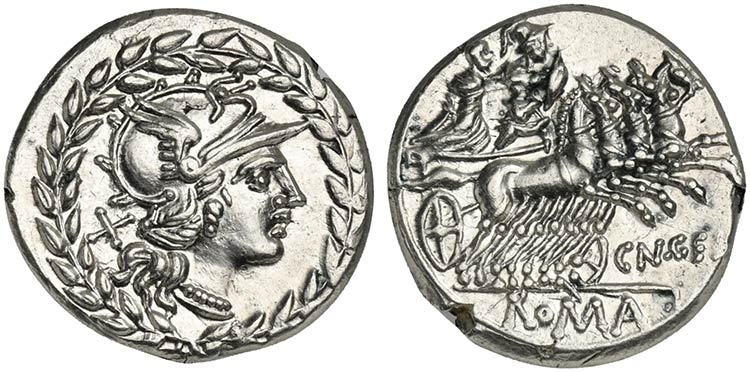 Cn. Gellius, Denarius, Rome, 138 ... 