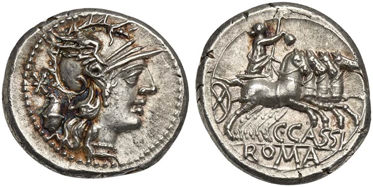 C. Cassius, Denarius, Rome, 126 ... 