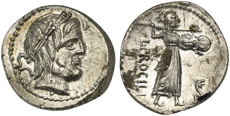 L. Procilius, Denarius, Rome, 80 ... 