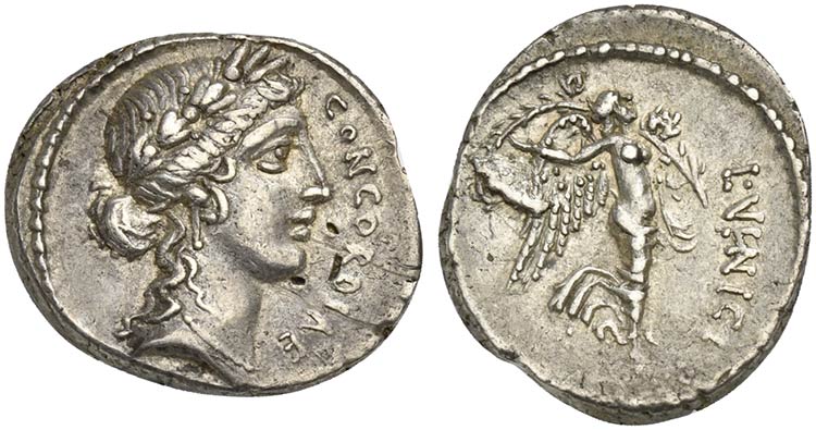 L. Vinicius, Denarius, Rome, 52 ... 
