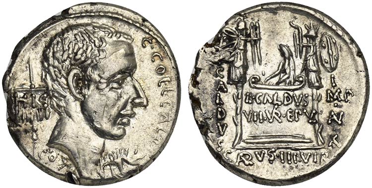 C. Coelius Caldus, Denarius, Rome, ... 