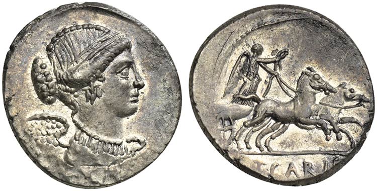 T. Carisius, Denarius, Rome, 46 ... 