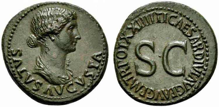 Livia, Dupondius struck under ... 
