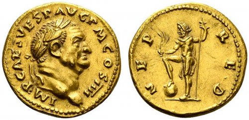 Vespasian (69-79), Aureus, Rome, ... 
