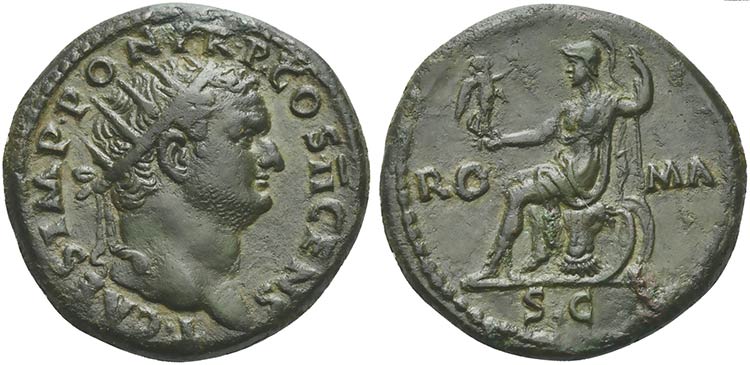 Titus, as Caesar, Dupondius struck ... 