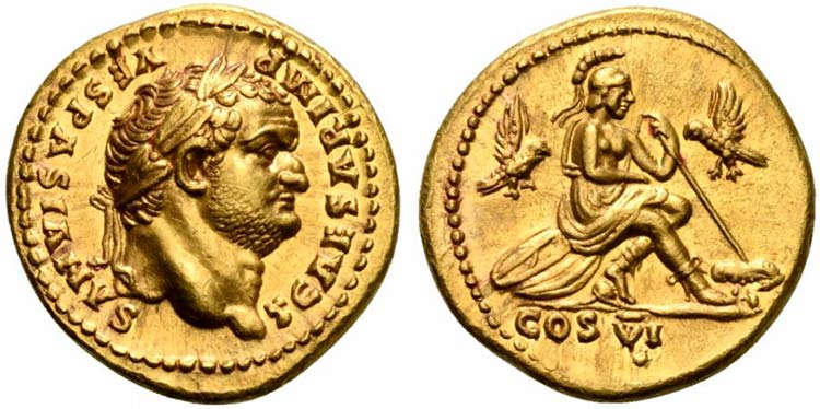 Titus, as Caesar, Aureus struck ... 