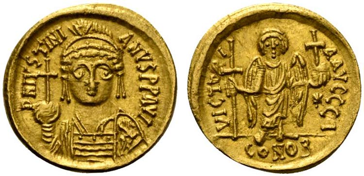 Justinian I (527-565), Solidus, ... 