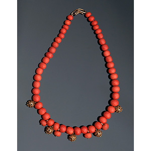 18K gold and coral necklace; ; ... 