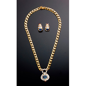 18K gold, sapphires and diamonds ... 