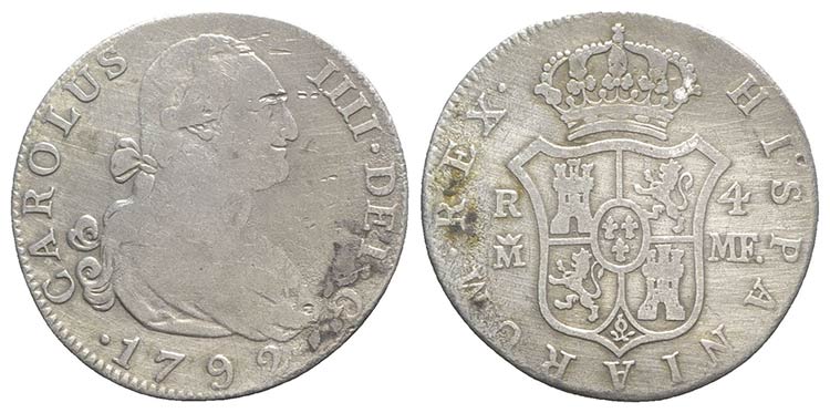 Spain, Carlos IV (1788-1808). AR 4 ... 