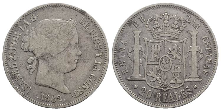 Spain, Isabella II (1833-1868). AR ... 