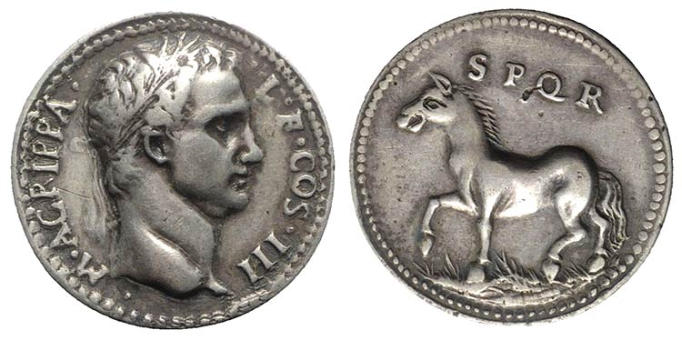 Agrippa (died 12 BC). Fake AR coin ... 