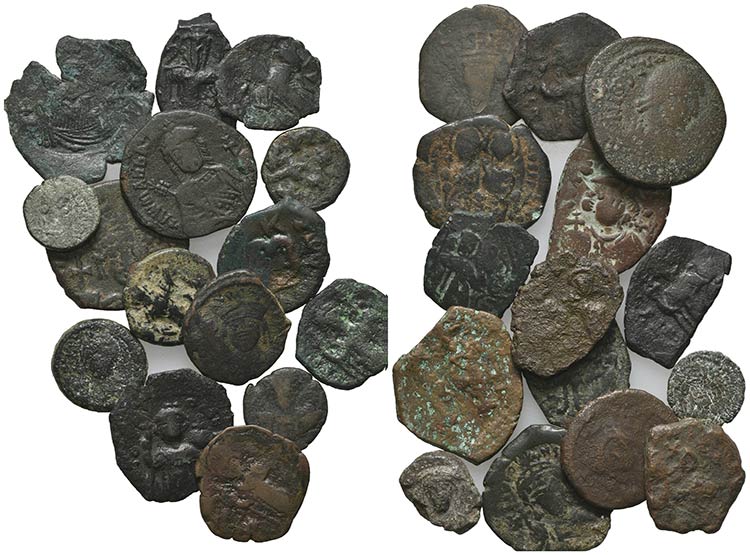Lot of 30 Byzantine Æ coins, to ... 