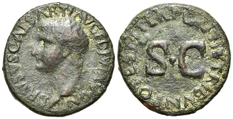 Drusus (Caesar, 19-23). Æ As ... 