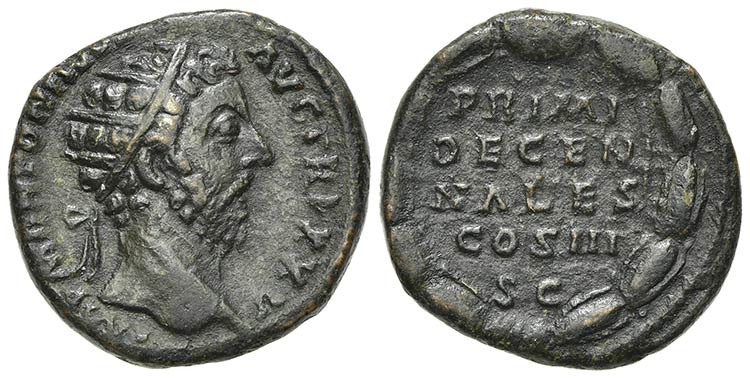 Marcus Aurelius (161-180). Æ ... 