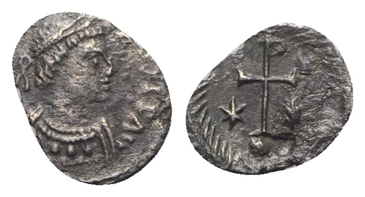 Justinian I (527-565). AR Half ... 