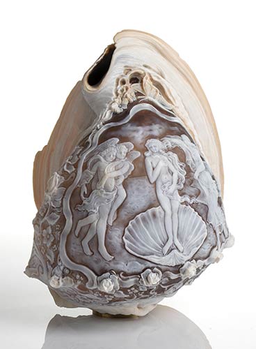 Carved Sardonica shell cameo ... 
