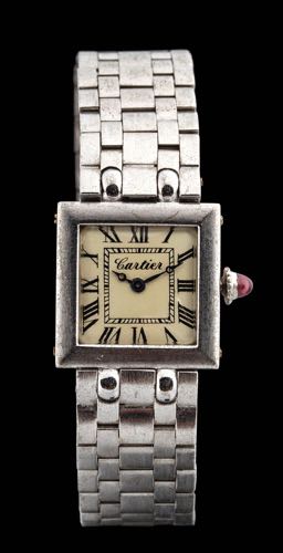 Cartier, Tank with bracelet white ... 