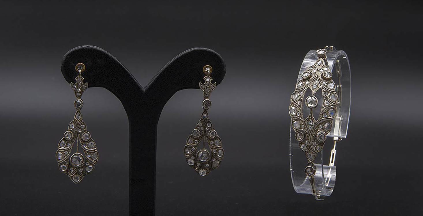 Vintage diamonds demi-parure ; ; ... 