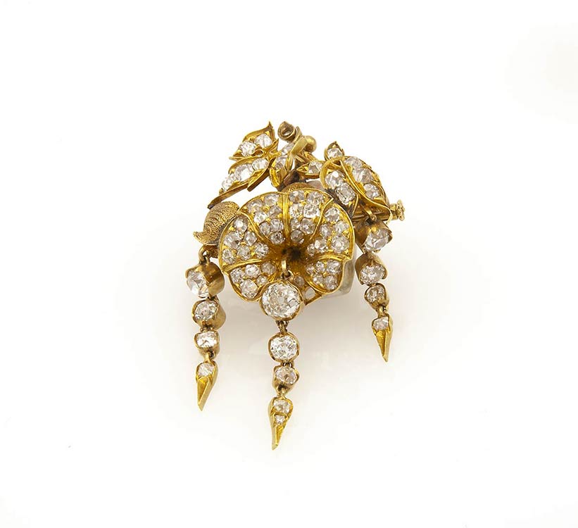 Vintage diamonds  brooch ; ; 18k ... 