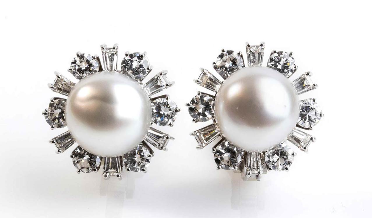 Pearls and diamonds platinum ... 
